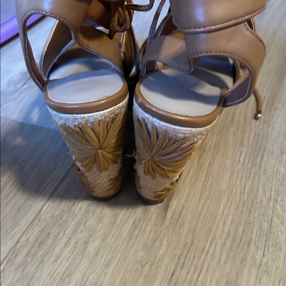 Lord & Taylor Tan Wedge Sandals - Picture 4 of 5